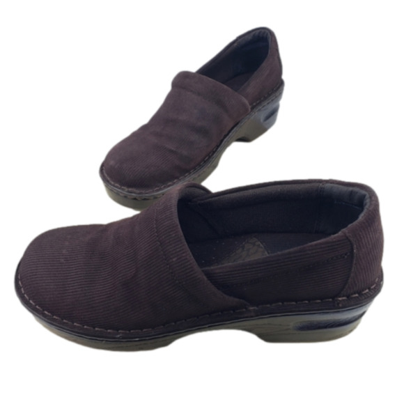 B.O.C. Corduroy Clog Shoes Women's Size 10M Brown Comfort Slip on Retro Boho - Picture 1 of 15